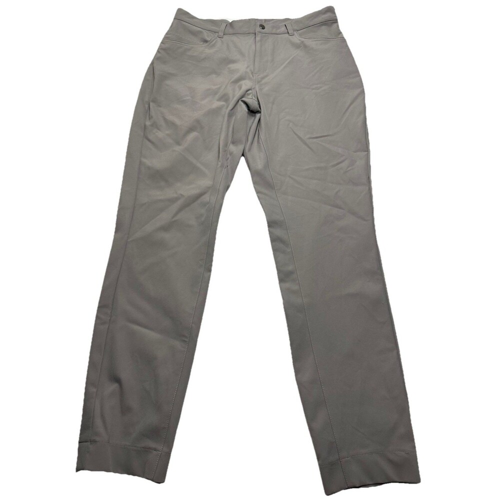 Men's State & Liberty Athletic Fit Stretch Tech Chino Pants 36 x 31 Light Grey